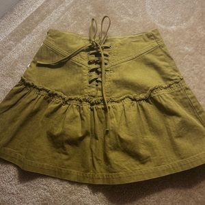 Free People Army Green Skirt